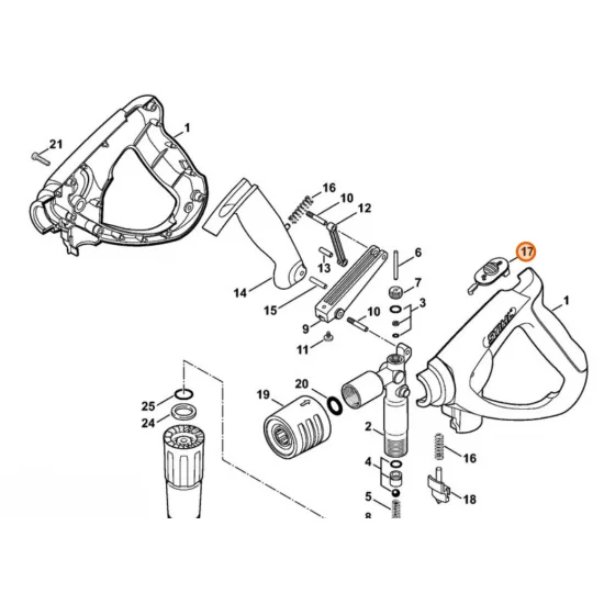 Stihl  Dźwignia zabezpieczająca 4925 502 1600